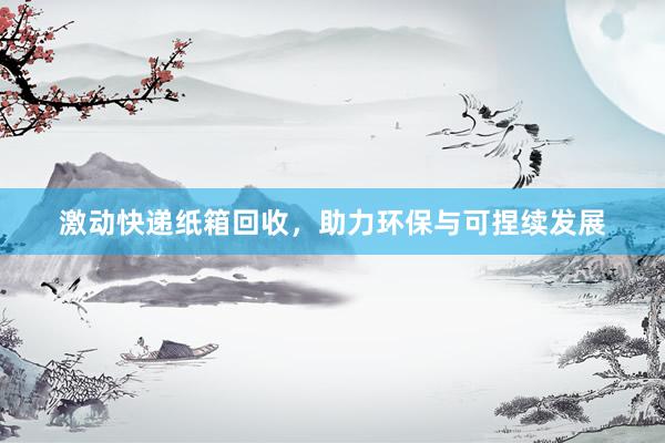 激动快递纸箱回收，助力环保与可捏续发展
