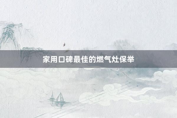 家用口碑最佳的燃气灶保举