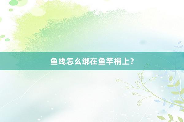 鱼线怎么绑在鱼竿梢上？